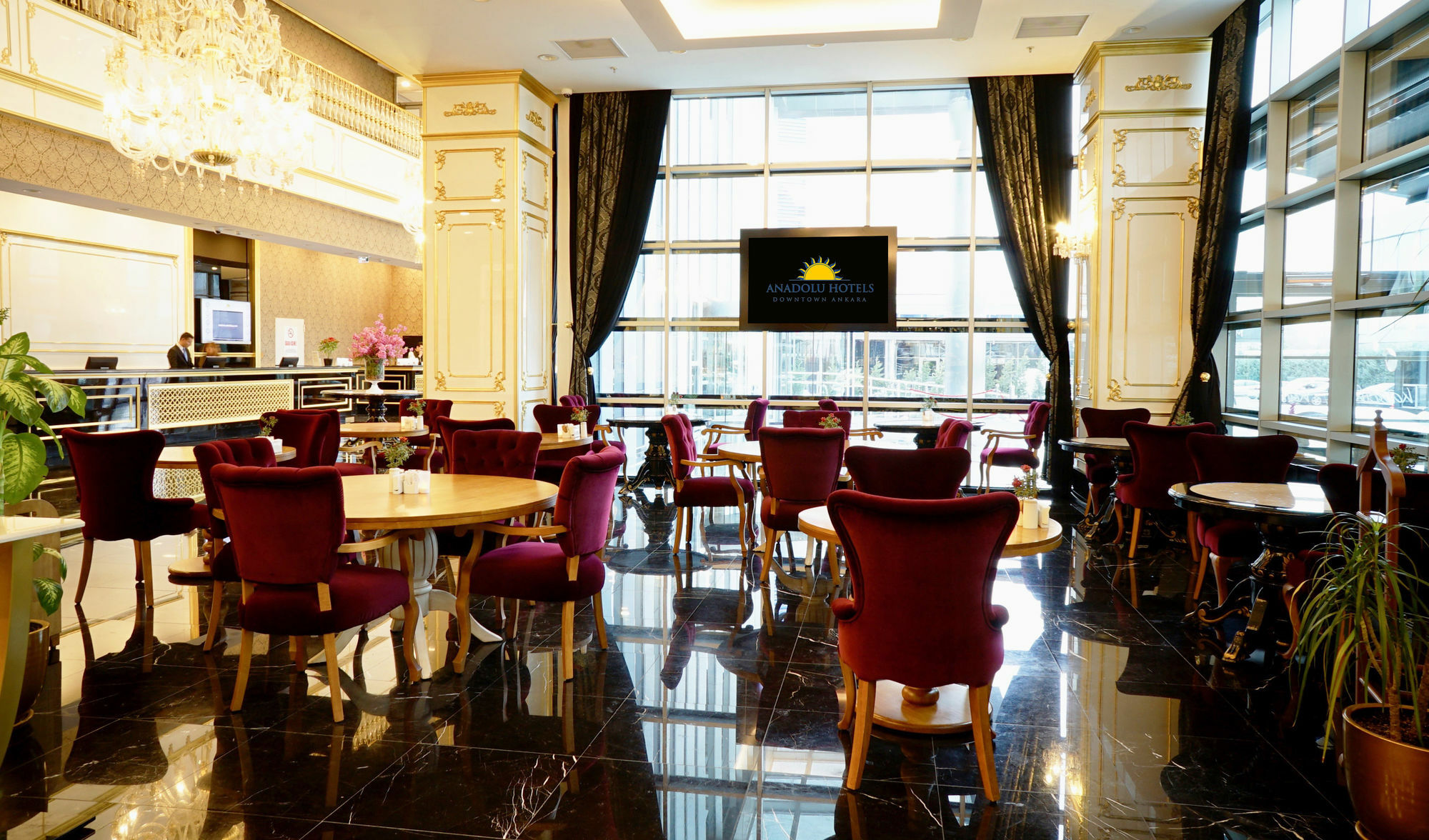 Downtown Ankara Hotel Bagian luar foto Lobby